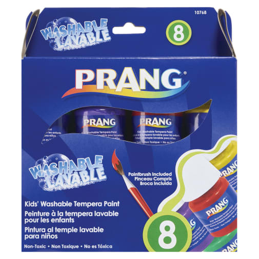 Prang Kids' Washable Tempera Paint Set - 8 assorted colors (.25 ml bottles)