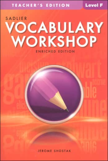 Vocabulary Workshop Enriched Teacher Edition Grade 11 (Level F)