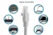 Cat6A Ethernet Patch Cable, Half-moon Boot, UTP, 2 ft, White