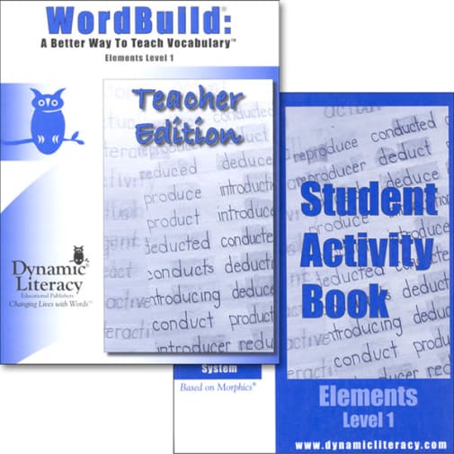 WordBuild Elements Level 1 Combo: Teacher & Student Activity Book