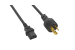 AC Power Cord, L5-15P to C13, 14AWG, 3ft, Black