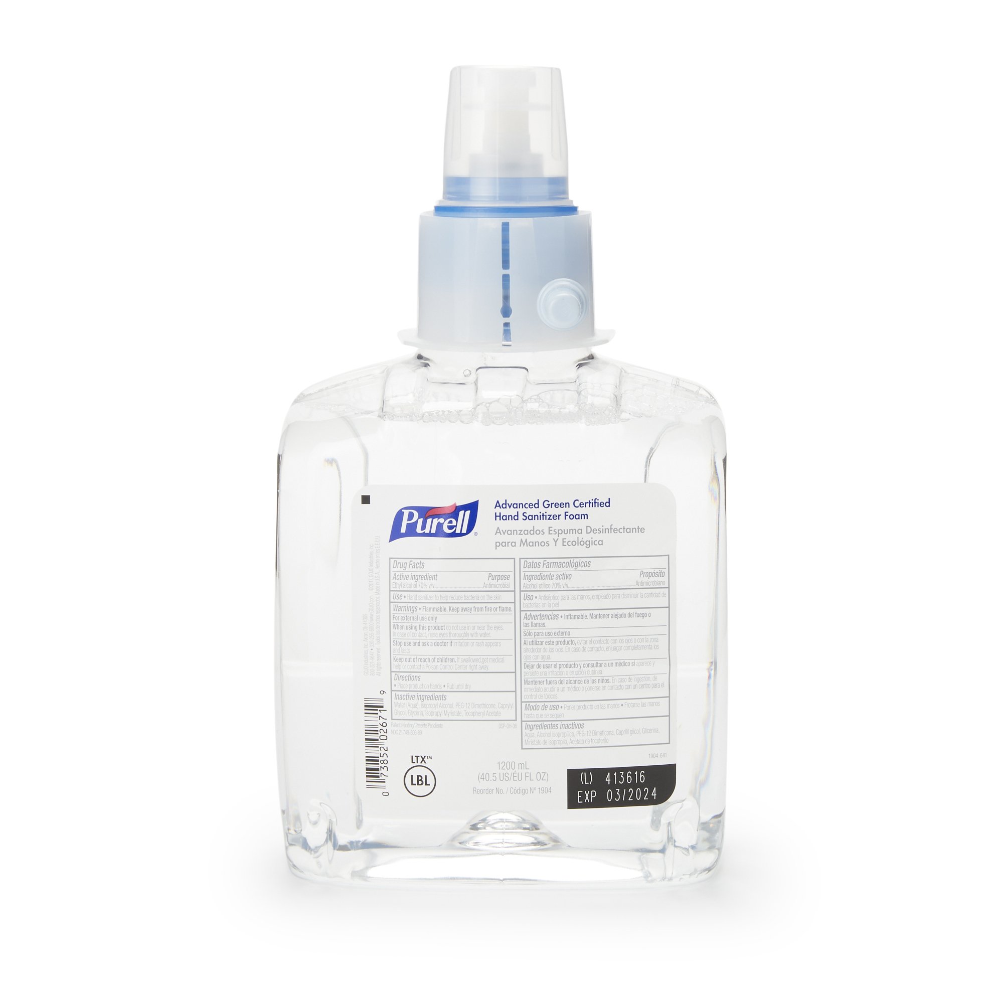 Purell Advanced Foaming Hand Sanitizer 1200 mL Dispenser Refill Bottle MK 808192