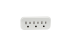 3-Outlet Grounding Tap Adapter, 3-Prong, White