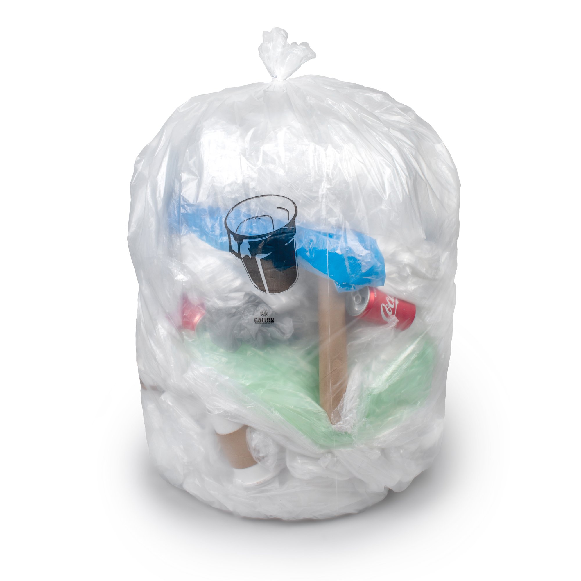 Colonial Bag Heavy Duty Trash Bag, Clear, 15-gallon Capacity MK 876208