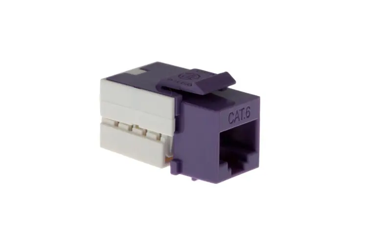 Cat6 RJ45 110 Type Keystone Jack, Purple