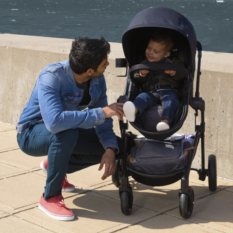 Pivot® Modular Travel System With Safemax™ Car Seat (Dusty Rose) Lifestyle Photo Pivot® Modular Travel System With Safemax™ Car Seat (Dusty Rose) Lifestyle Photo
