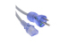 15Ft Hospital Grade Power Cord – NEMA 5-15P to IEC C13, SJT 18/3 AWG, Clear Blue Plug, Gray Jacket