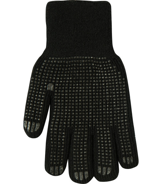 Alyeska&reg; Black Lined Knit Shell Full-Finger, Black, large