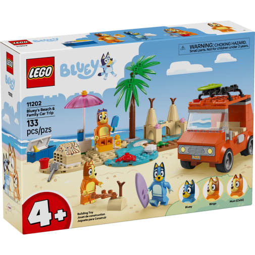 LEGO Bluey Bluey's Beach & Family Car Trip (11202)