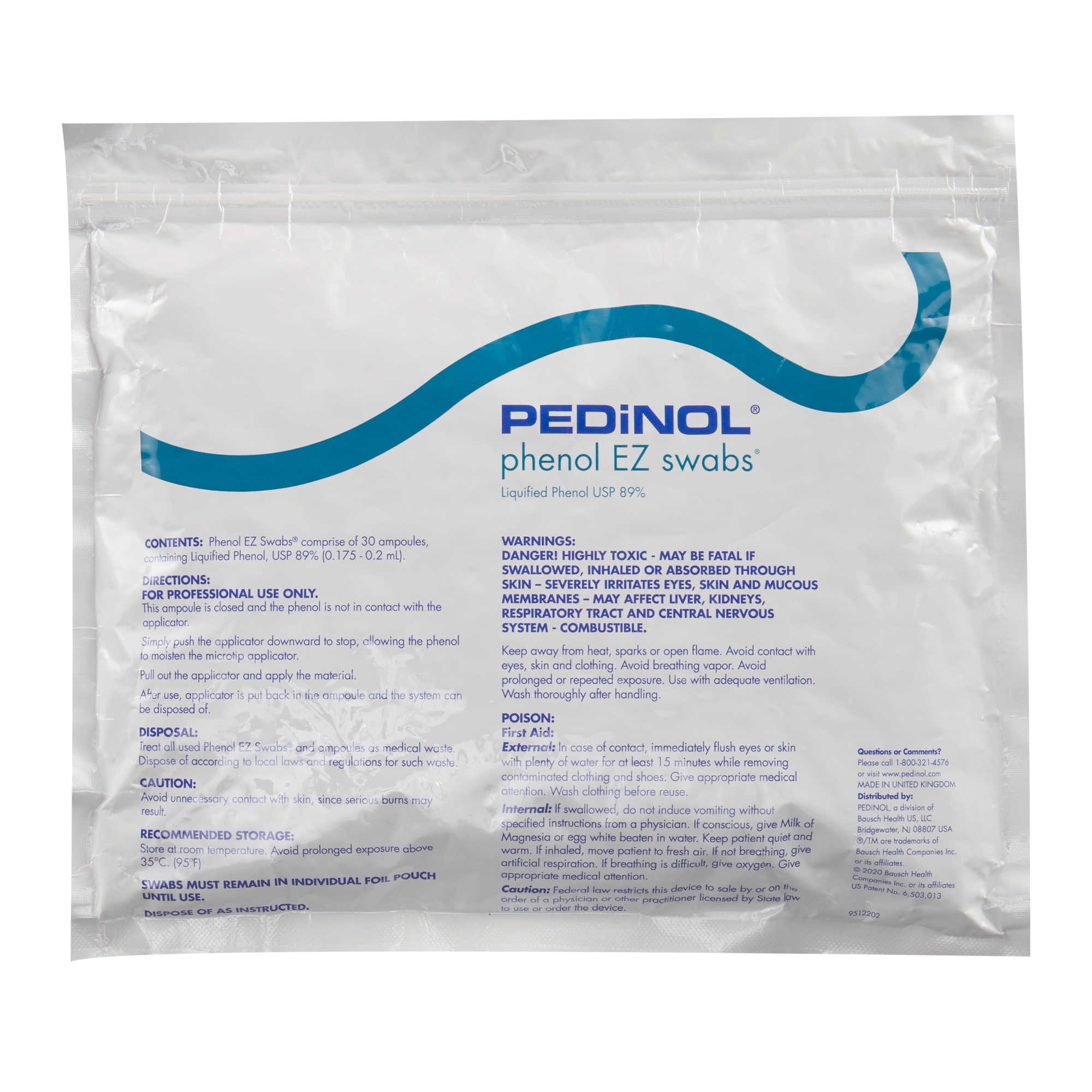 PEDiNOL Phenol EZ swabs Topical Anesthetic MK 1207869