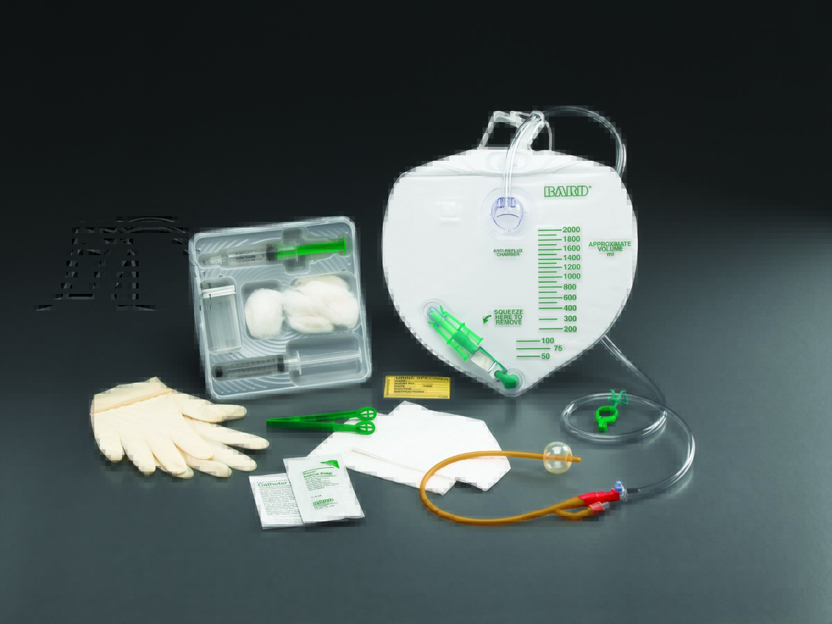 Bard Lubricath Drainage Bag Foley Catheter Tray, 16 Fr MK 146132