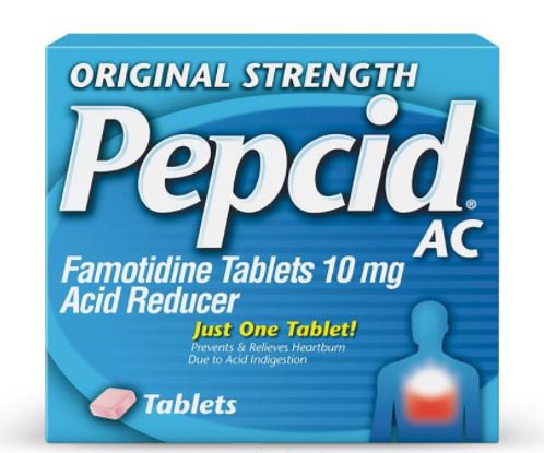 Pepcid AC Famotidine 10 mg Acid Reducer Tablets Original Strength MK 916847