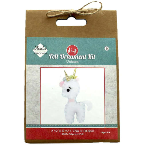 Needle Creations Kit Felt Ornament - Unicorn