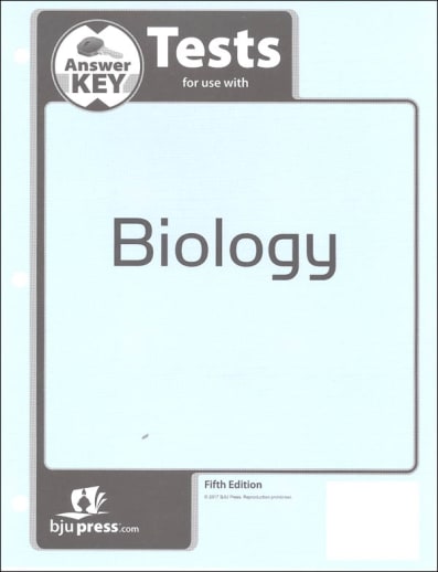 BJU Press Biology Tests Answer Key 5th Edition