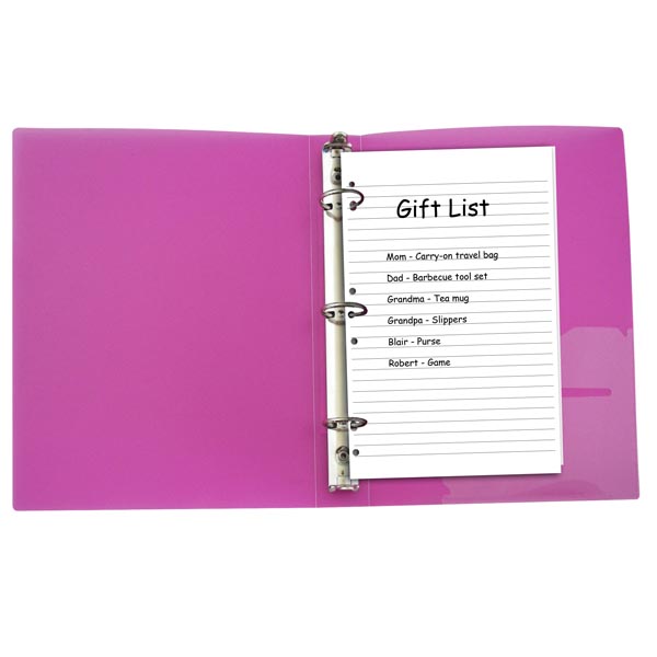 Mini Binder Filler Paper, Ruled, White, 50Pack 5 1/2" x 8 1/2"