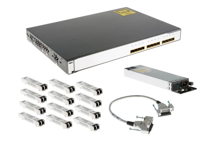Cisco 3750G Series 12 Port Deployment Kit, WS-C3750G-12S-S-DP, Refurbished, Original