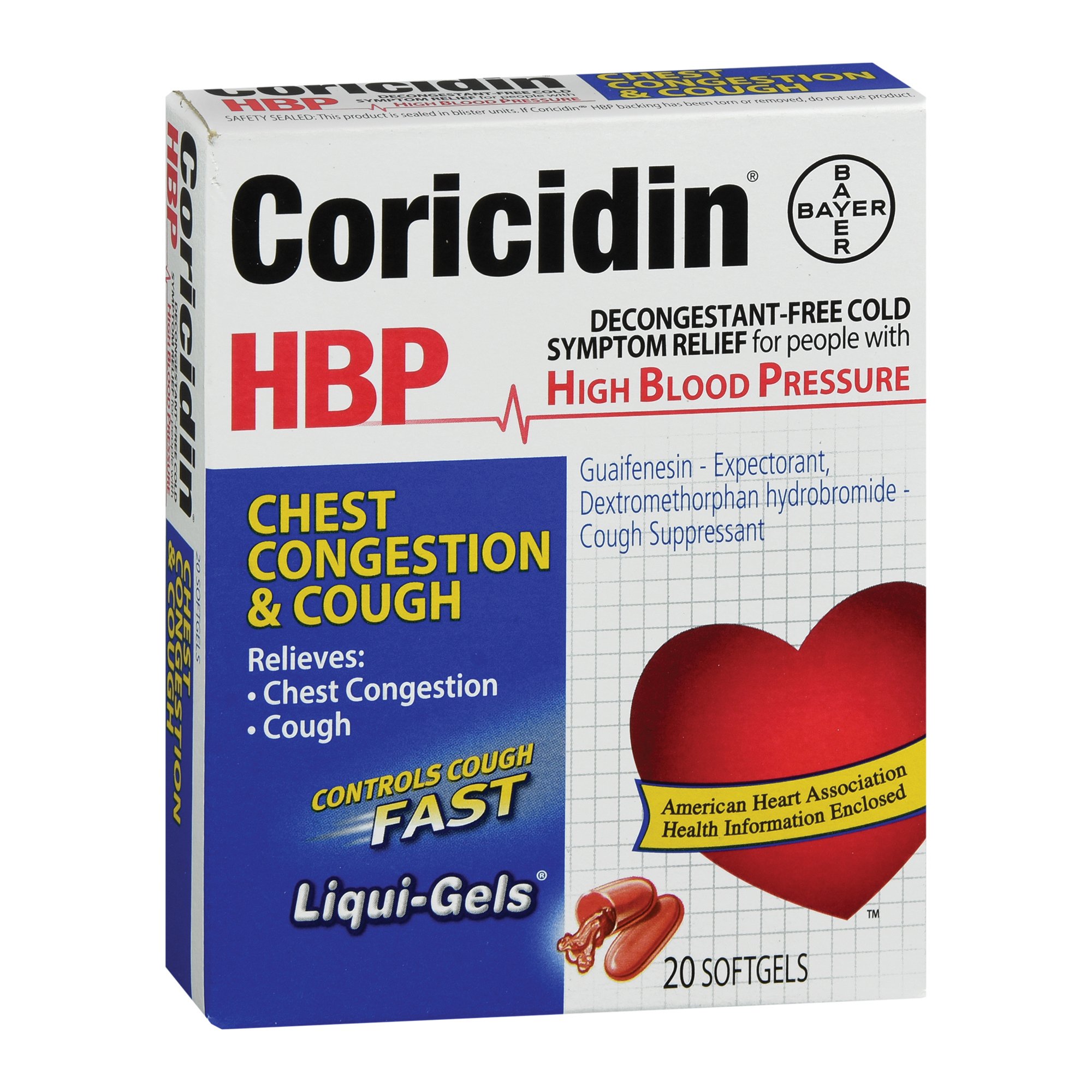 Coricidin HBP Guaifenesin / Dextromethorphan Cold and Cough Relief MK 678200