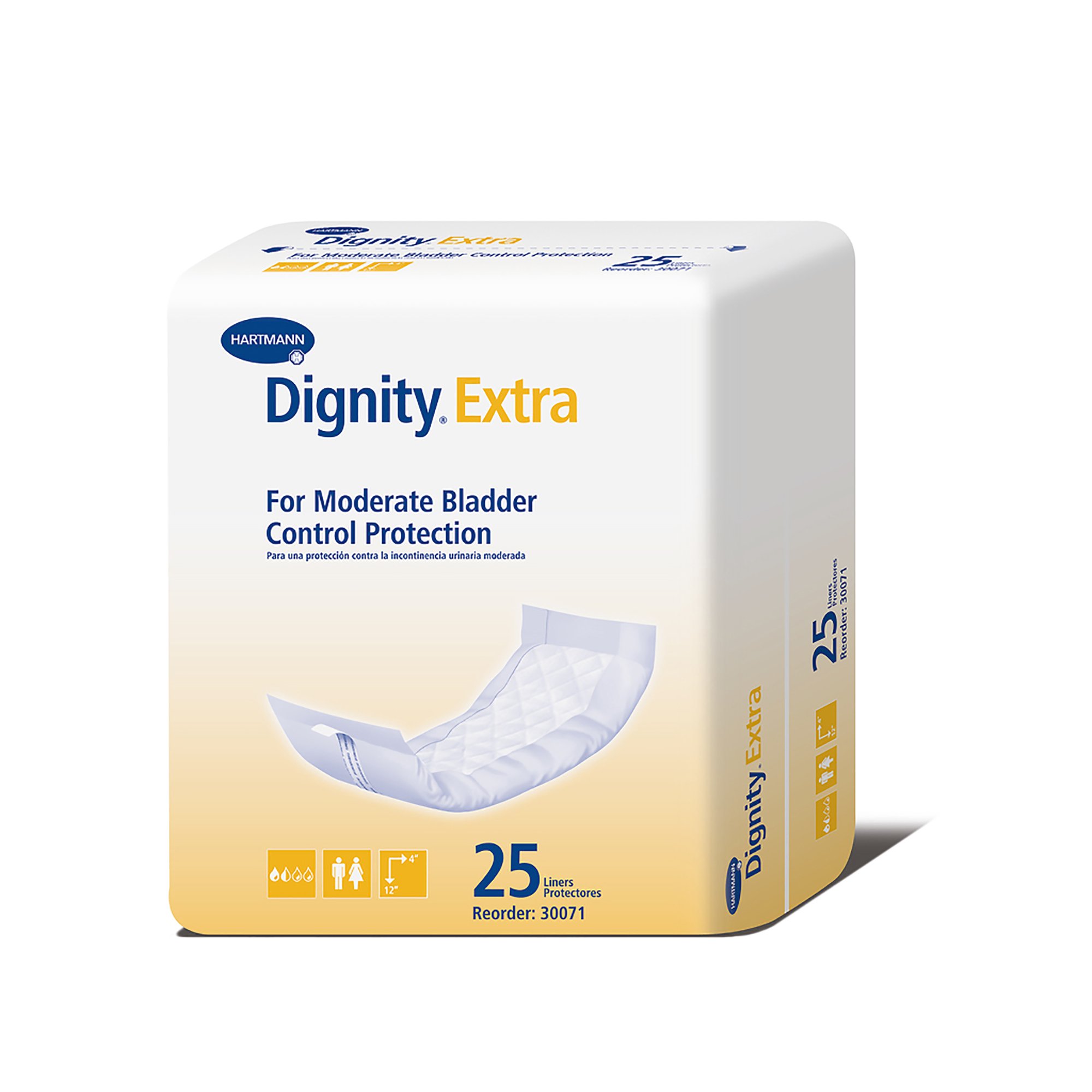 Dignity Extra For Moderate Incontinence Liner, 12-Inch Length MK 247976