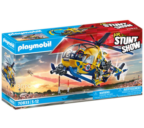 Playmobil Air Stunt Show Helicopter with Film Crew