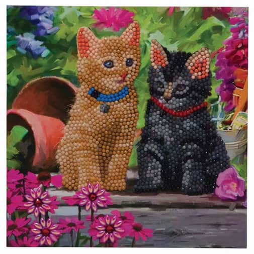 Crystal Art Card Kit - Cat Friends