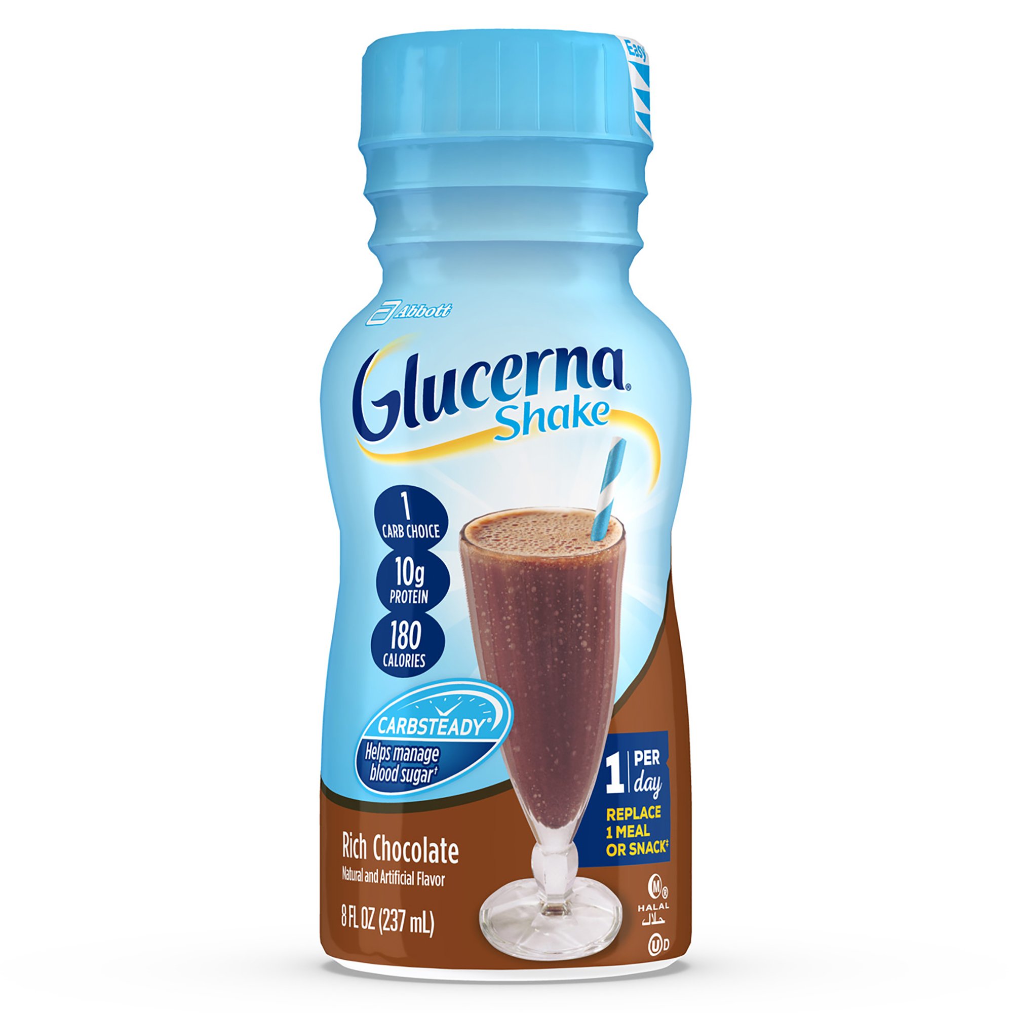 Glucerna Original Shake, Chocolate Flavor, 8-ounce bottle MK 649274
