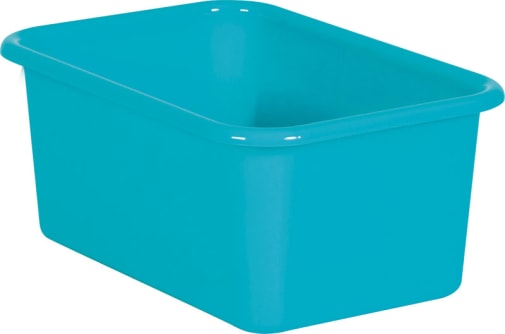 Small Plastic Storage Bins - Teal