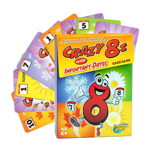 Crazy 8s with Important Dates Card Game