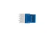 Cat6 RJ45 110 Type 180 Degree Keystone Jack, Blue