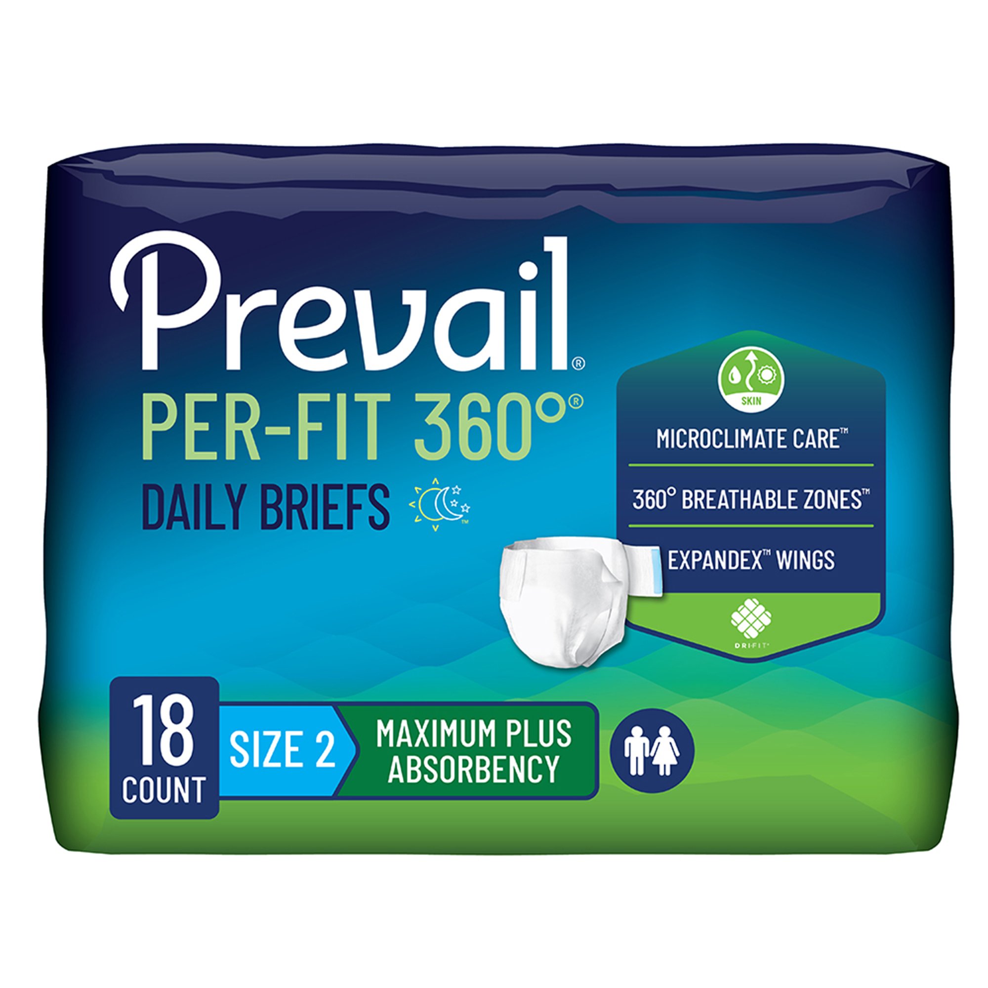 Prevail Per-Fit 360 Daily Briefs, Maximum Plus, Large MK 1227003