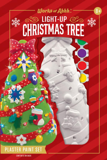 Christmas Tree - 10" LED Light-Up Plaster Paint Kit