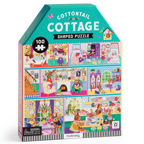 Cottontail Cottage Puzzle House-Shaped Puzzle (100 pieces)