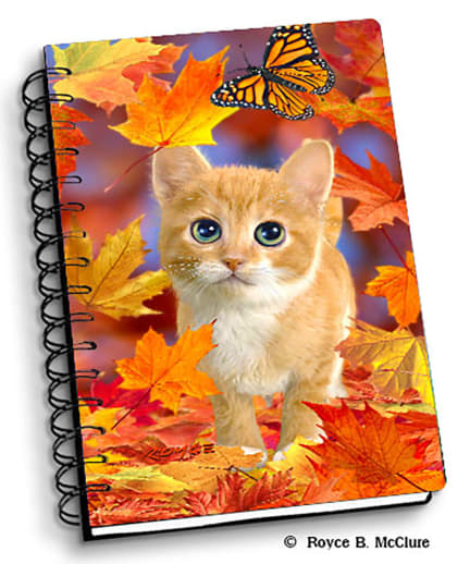 Fall Kitten 3D Notebook 4" x 6"