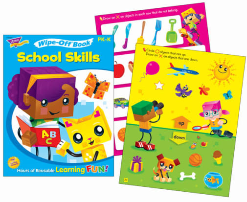 School Skills Wipe-Off Book
