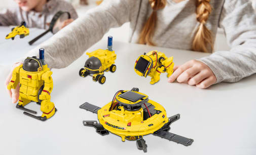 Picasso Tiles 6-in-1 STEM Kids Solar Powered UFO Robot Science Kit