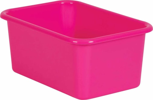 Small Plastic Storage Bins - Pink