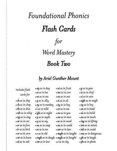 Foundational Phonics Word Mastery Printed Flash Cards: Book Two