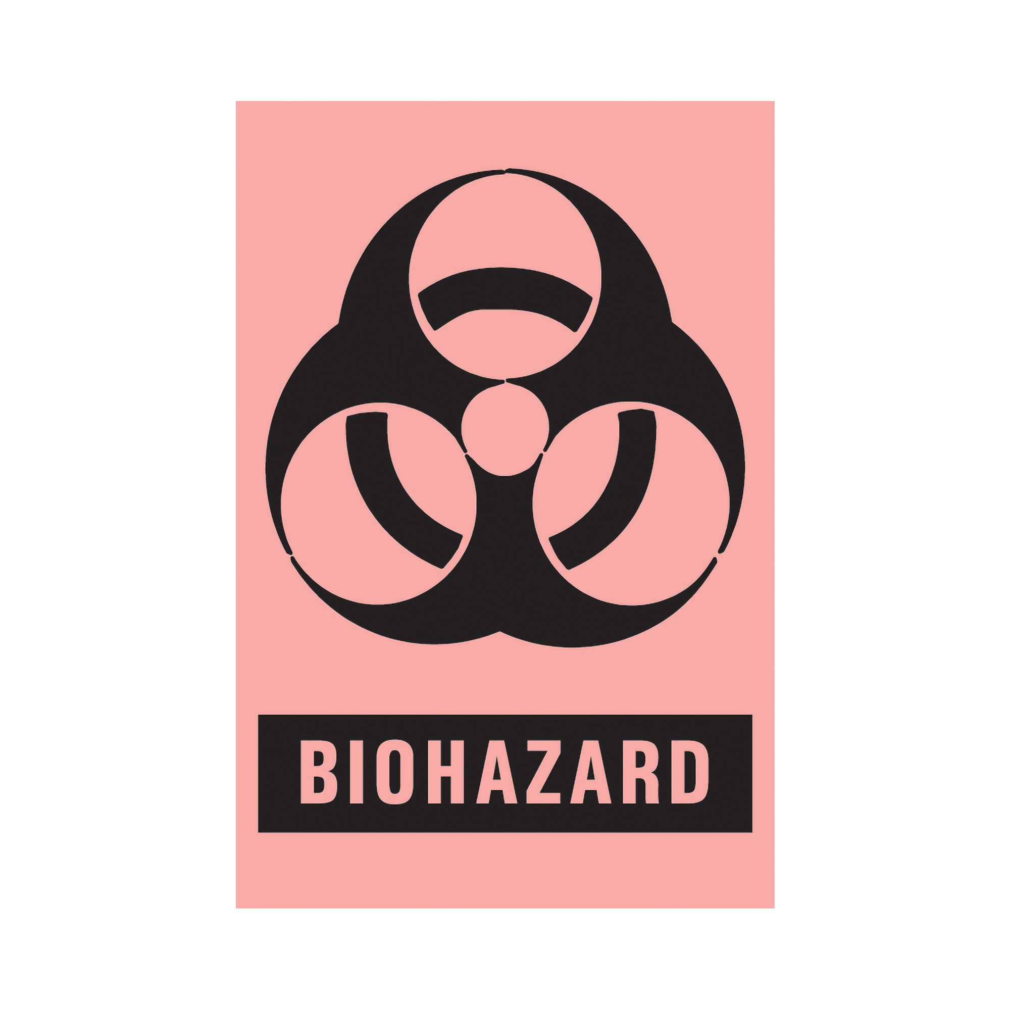 Timemed Pre-Printed Label, Biohazard, 2 x 3 Inch MK 70195