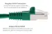 Cat6 Shielded Ethernet Patch Cable, Half-moon Boot, 6 ft, Green