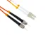 LC to ST Multimode Duplex 62.5/125 OM1 Fiber Patch Cable, 25 Meters