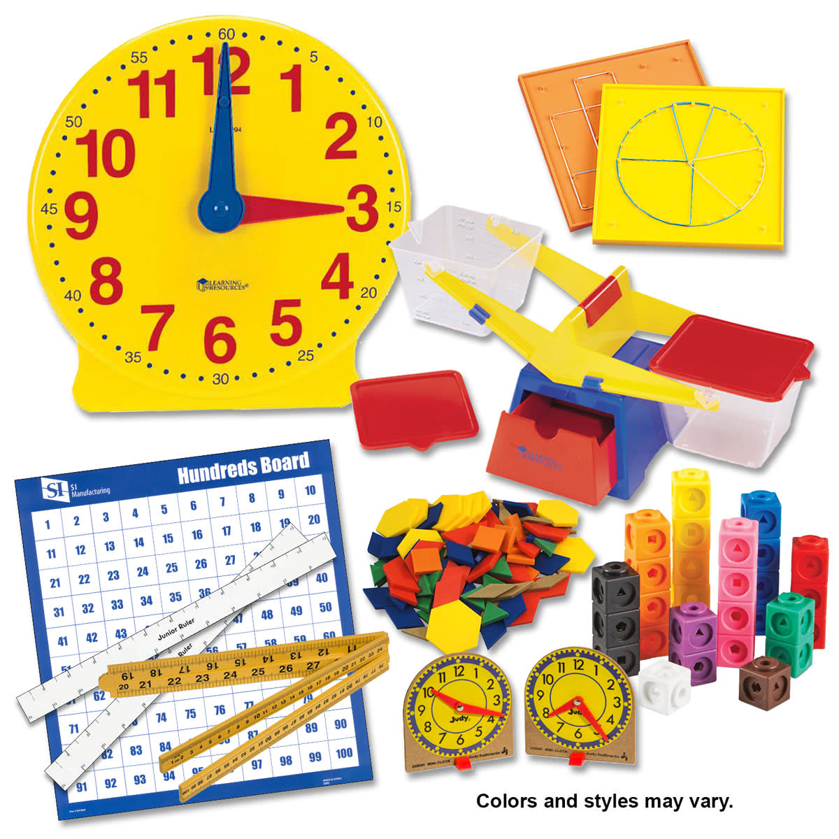 Manipulative Kit 1 (Basic Plastic Pattern Blocks, Optional Items)