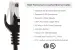 Cat5e Ethernet Patch Cable, Snagless, UTP, 0.5 ft, Black
