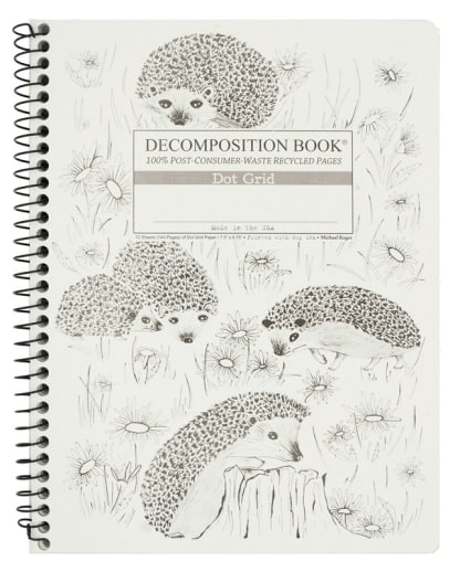 Hedgehogs Decomposition Dot-Grid Book (7.5x9.75)