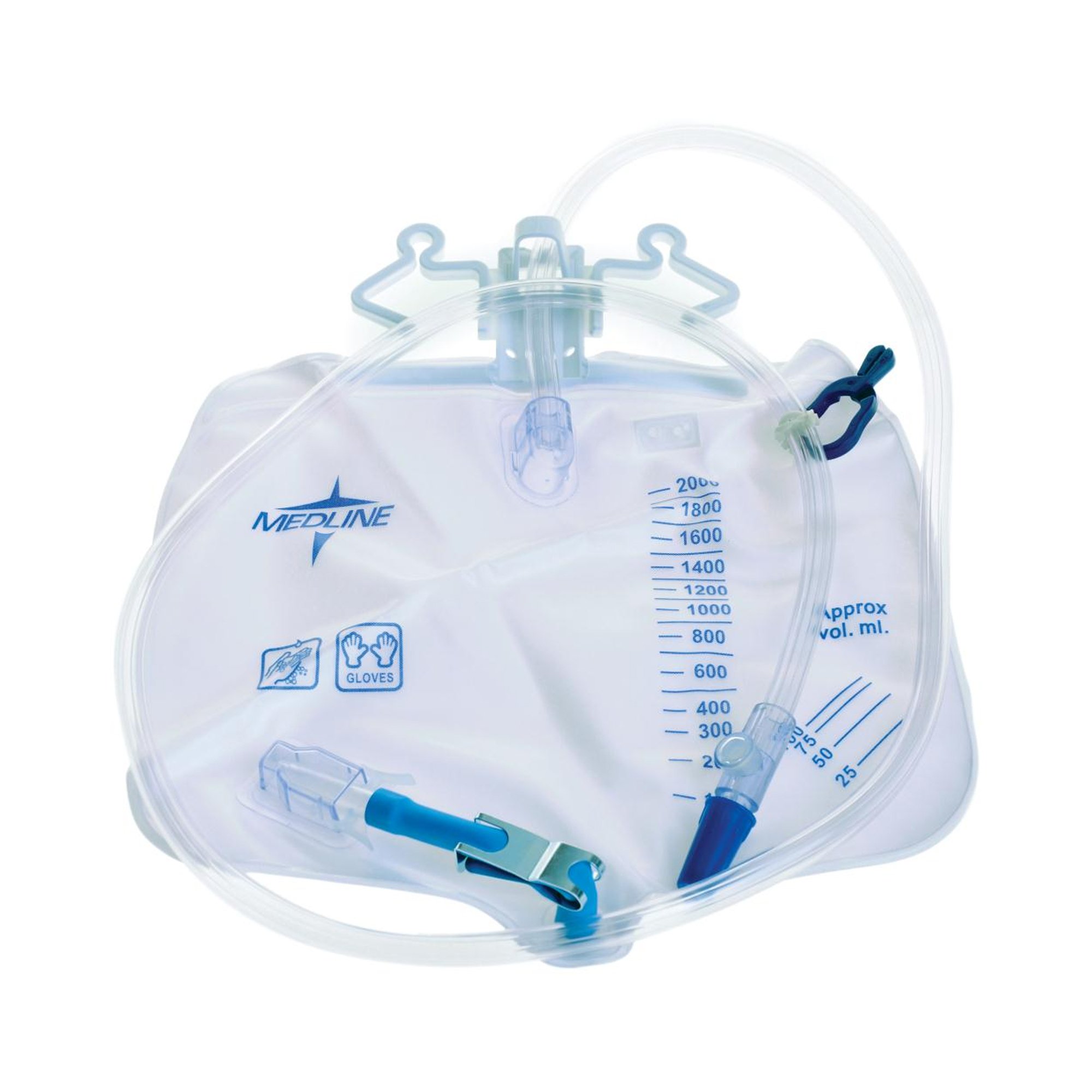 Medline Urinary Drain Bag With Metal Clamp MK 724829