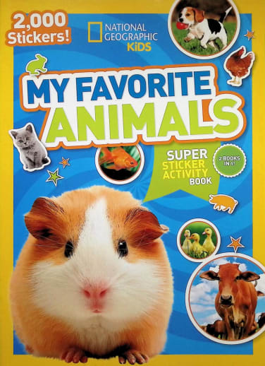 National Geographic Kids My Favorite Animals Super Sticker Activity Book