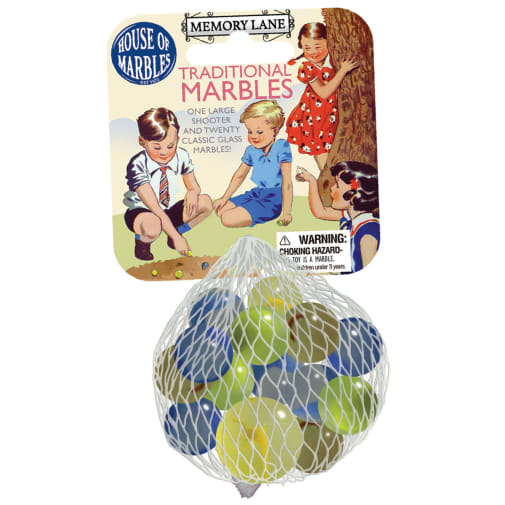 Traditional Marbles in Net Bag