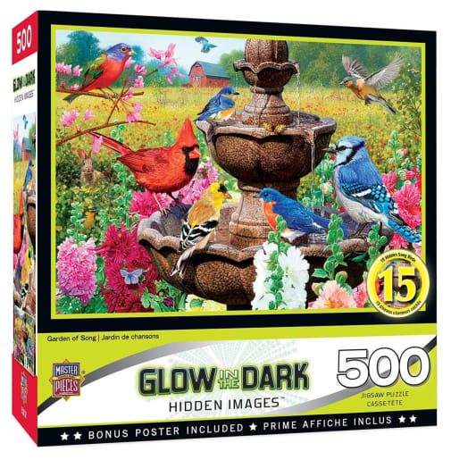 Hidden Image Glow in the Dark - Garden of Song Puzzle (500 piece)