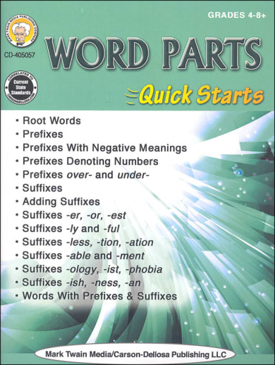 Word Parts Quick Starts