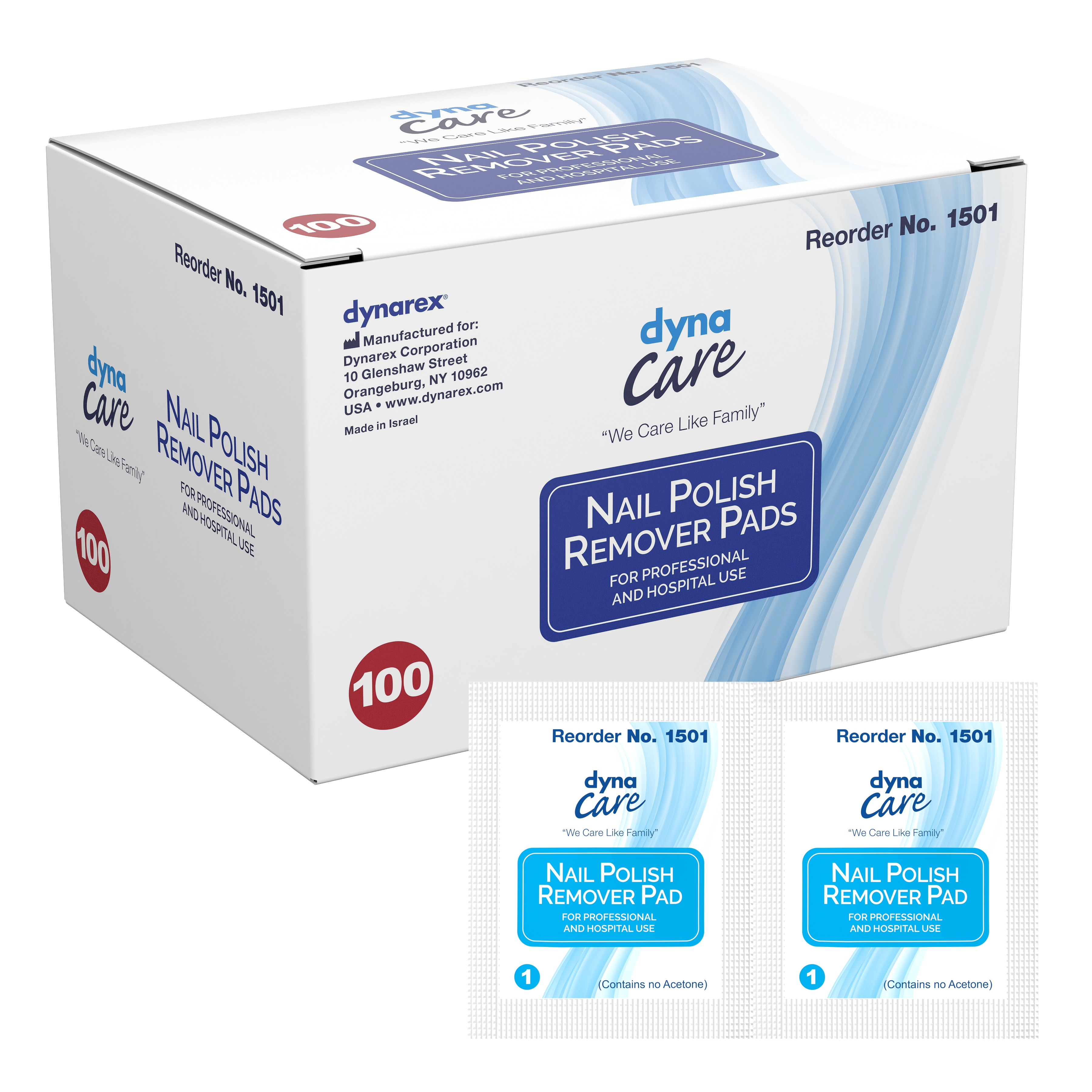 dynarex Nail Polish Remover Pads MK DYN-1501