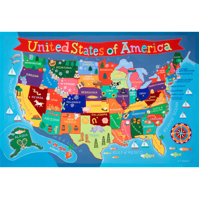 thumbnail image 2 of Teaching Tree United States Wall Map - Large Poster Size 39.4 X 27.5 Inches - Superior Mapping Company 2 of 2