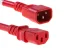 AC Power Cord, C13 to C14, 18 AWG, 10ft, Red